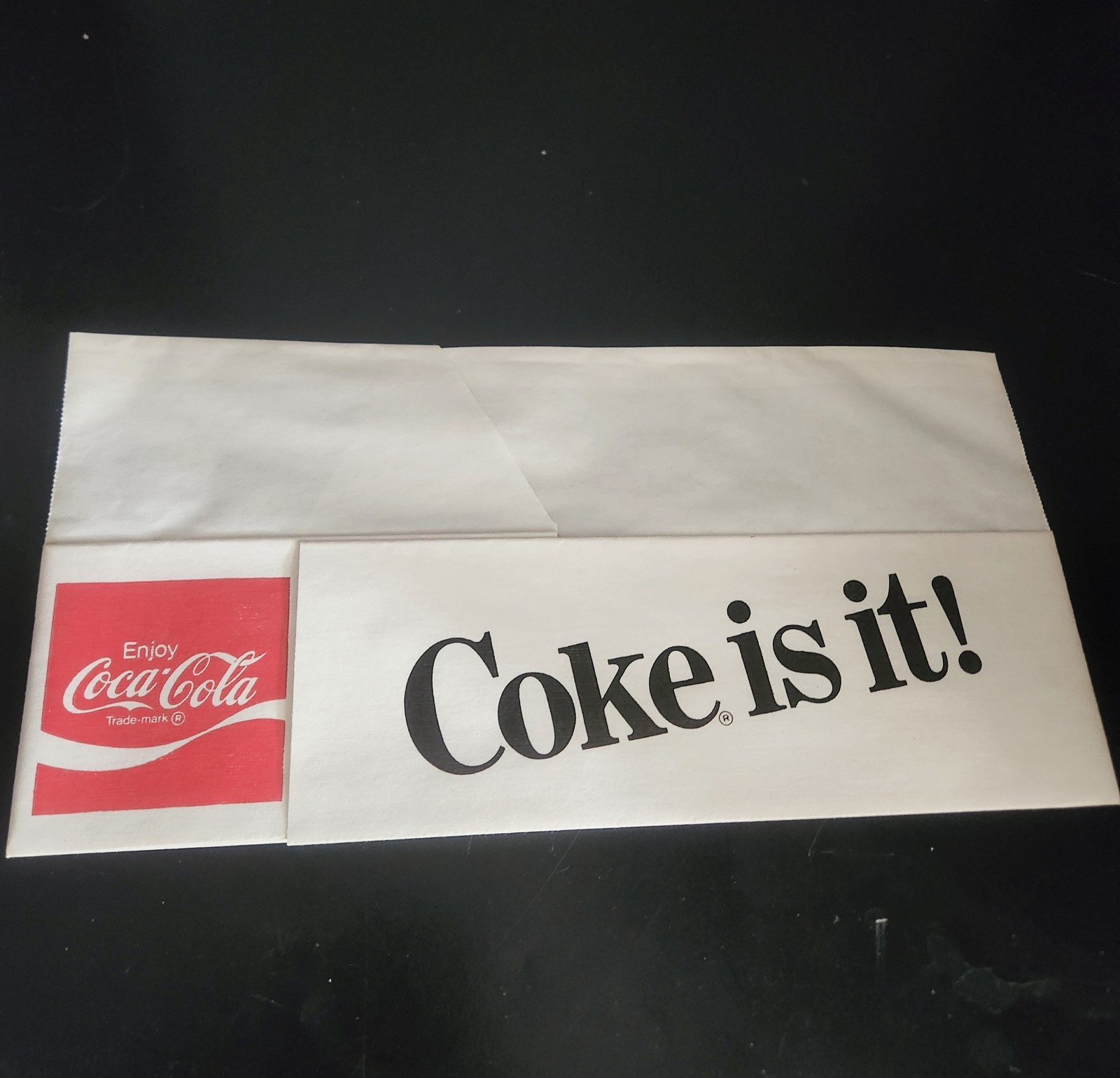 Vintage Coca-Cola “Coke Is It!” Paper Bag Advertising Promo - photo 2
