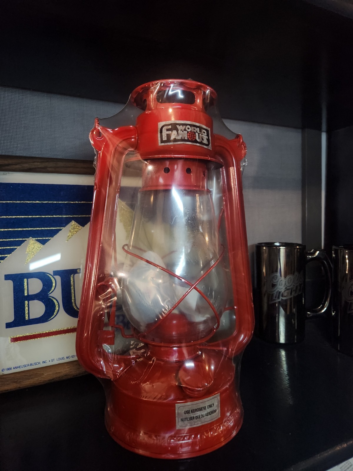 RARE Vintage Crescent W.F.S Red Dietz Lantern with Clear Globe