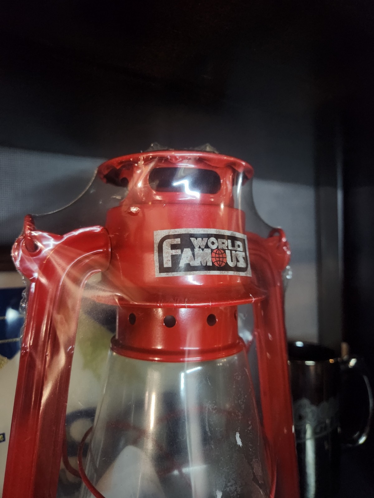 RARE Vintage Crescent W.F.S Red Dietz Lantern with Clear Globe - photo 2