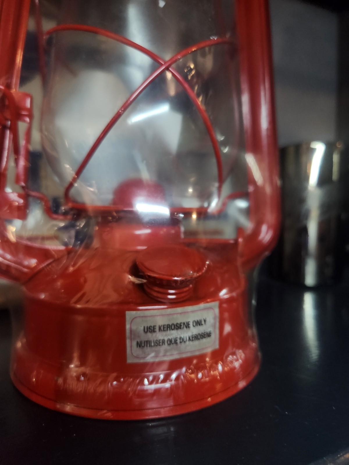 RARE Vintage Crescent W.F.S Red Dietz Lantern with Clear Globe - photo 3