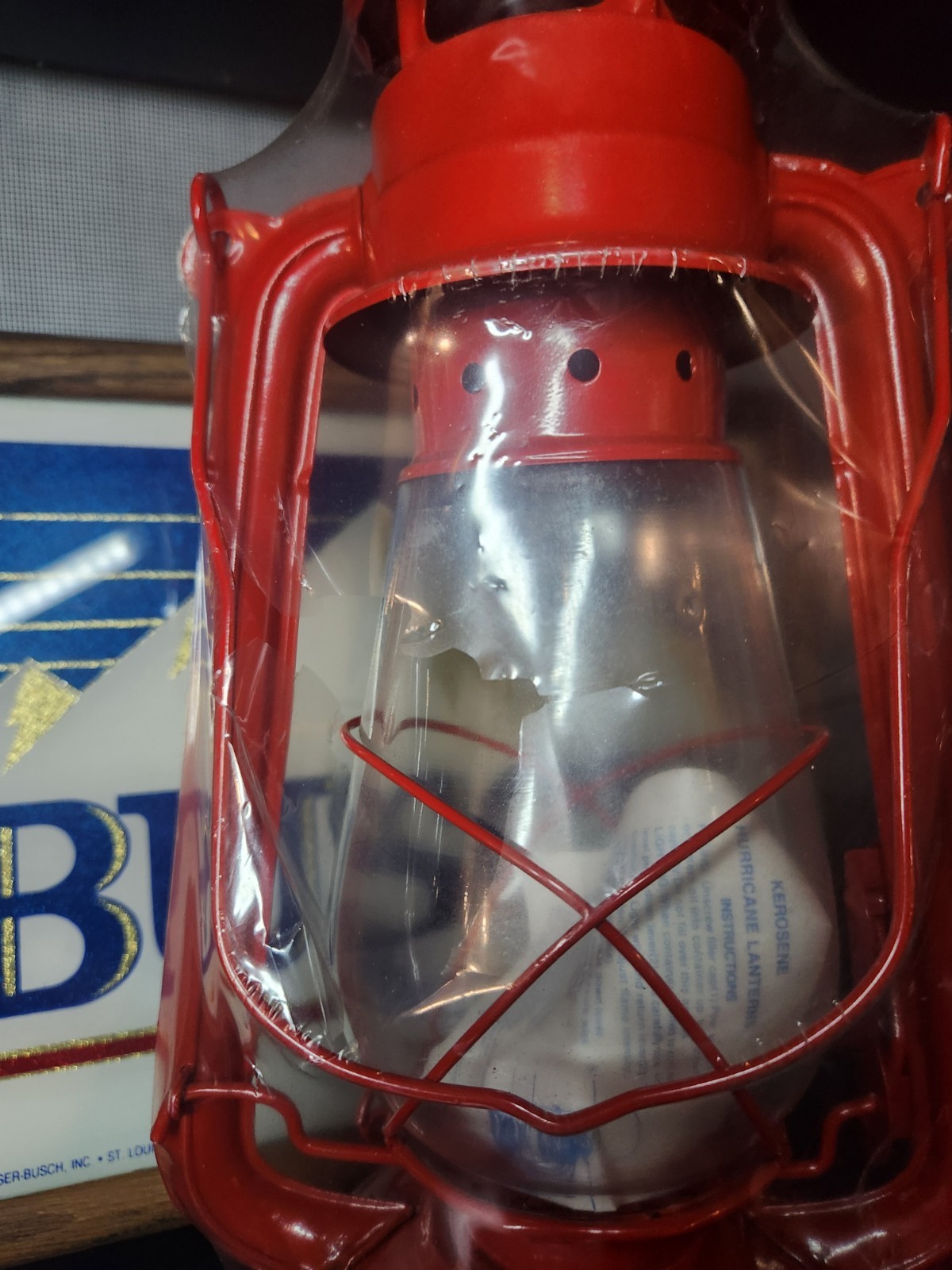 RARE Vintage Crescent W.F.S Red Dietz Lantern with Clear Globe - photo 4