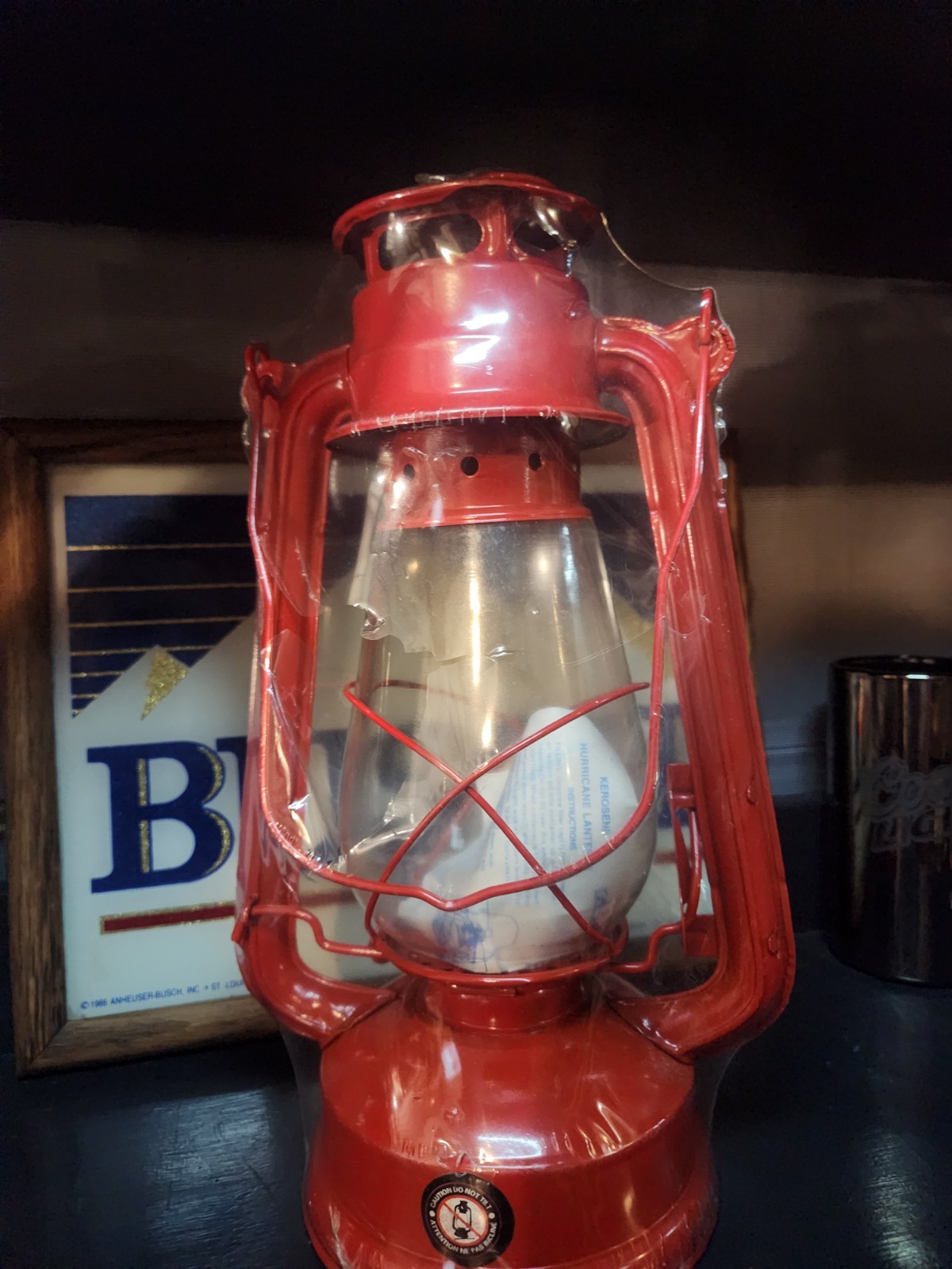 RARE Vintage Crescent W.F.S Red Dietz Lantern with Clear Globe - photo 5