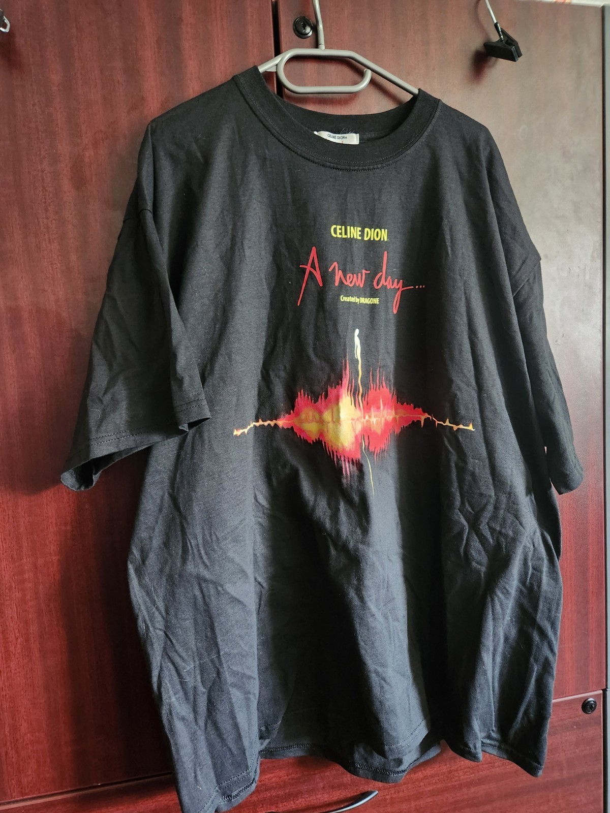 Vintage Celine Dion 'A New Day' T-Shirt XXL Black