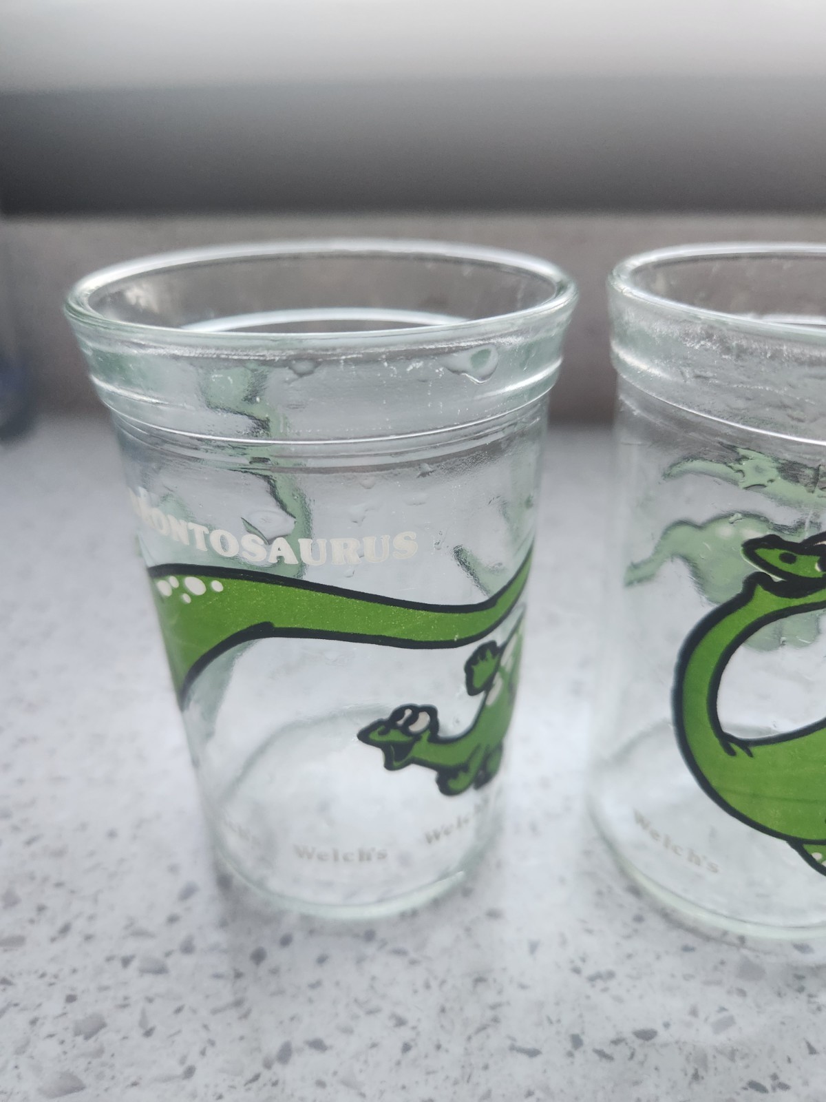 VINTAGE 1988 Welch's Jelly Jar Brontosaurus Dinosaur Set of 2 - photo 2