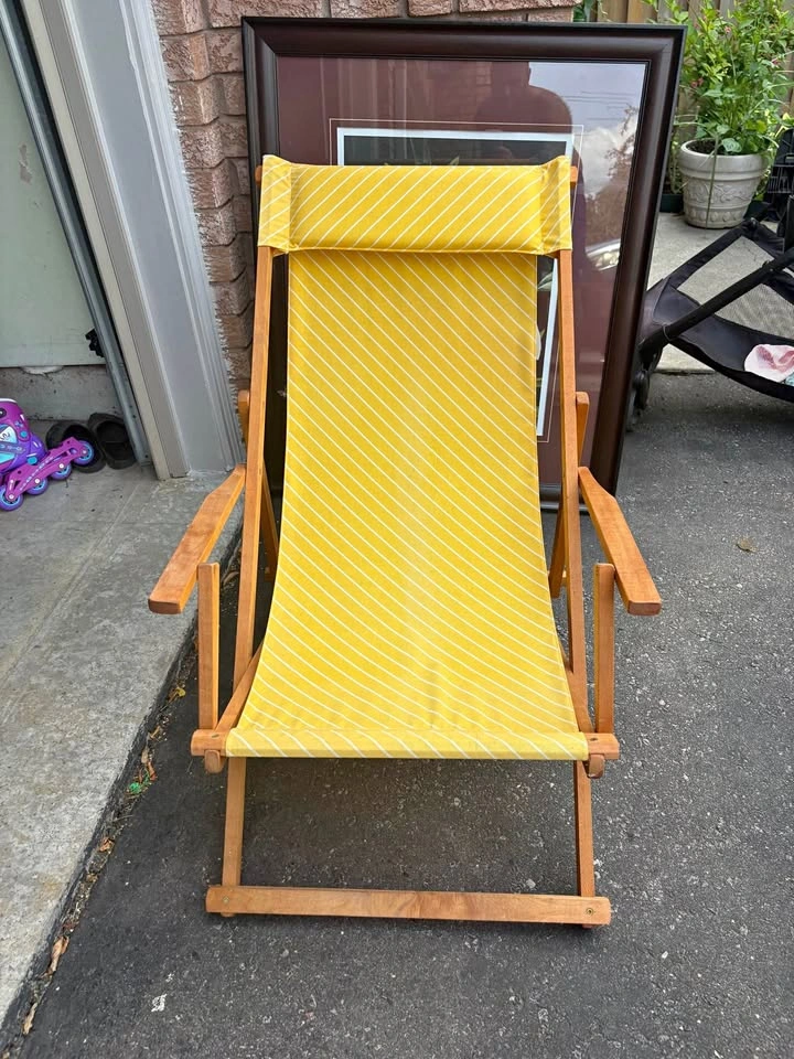 bamboo sling lounge chair