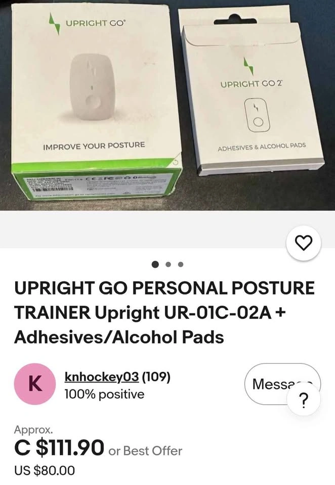 Upright Go Personal Posture Trainer w/ Adhesive Alcohol Pads - photo 3