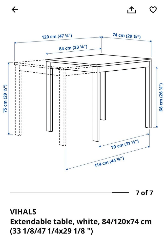IKEA Vihals extendable table. New, already assembled! - photo 3