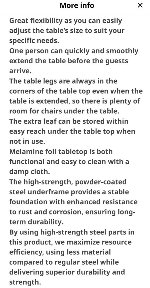 IKEA Vihals extendable table. New, already assembled! - photo 4