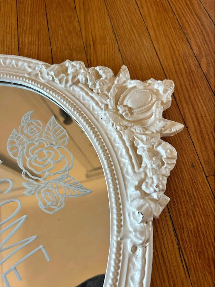 Antique plaster mirror