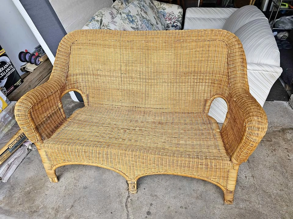Wicker loveseat