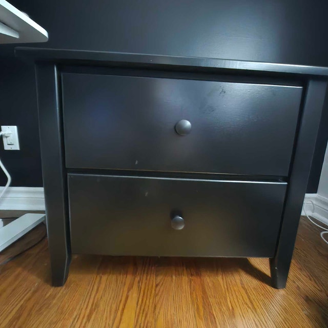 Black Bedroom Set — Dresser + Nightstand — Matching 2-Piece - photo 2