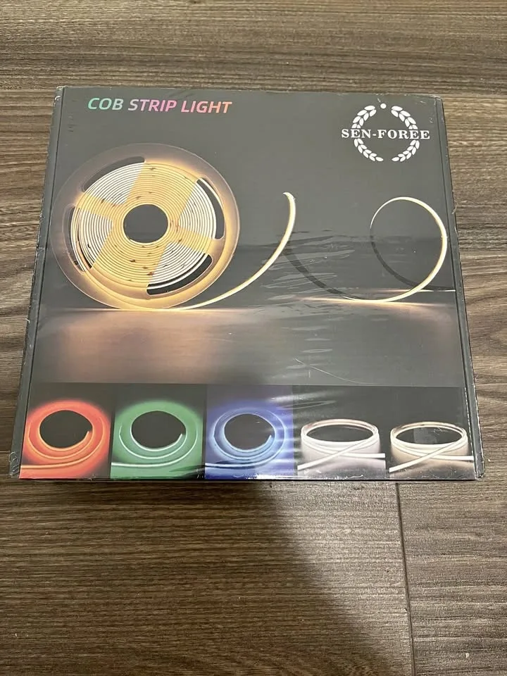 RGB + Warm White COB LED Strip Lights – Flexible, Dimmable