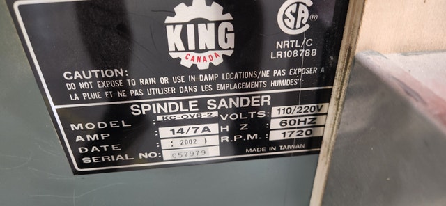 King Canada Spindle Sander - photo 2