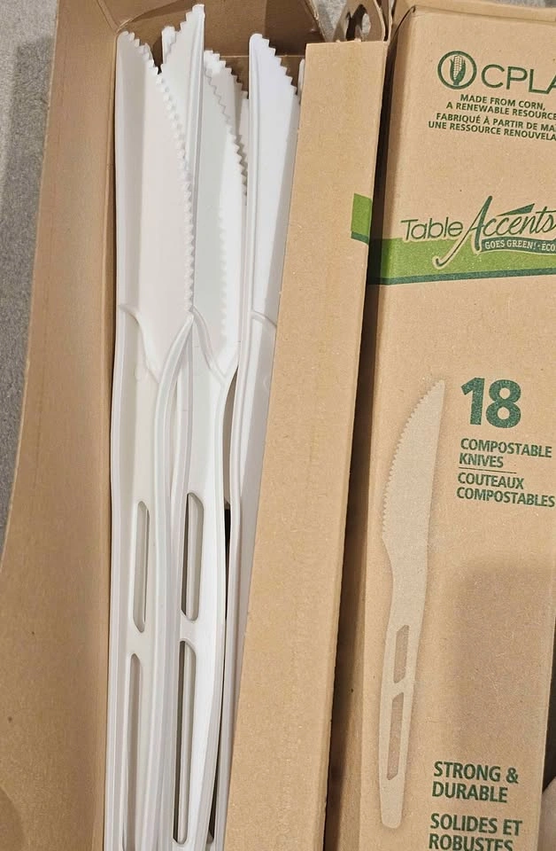 CPLA Table Accents Compostable Knives & Wooden Cutlery Sets - photo 3