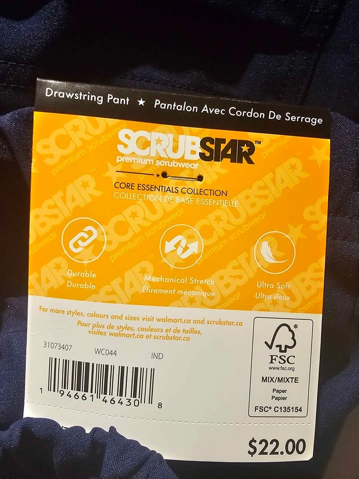 Scrubstar Core Essentials Drawstring Scrub Pants XXL-Blue - photo 3