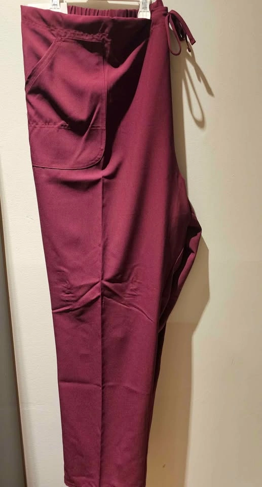 Scrubstar Core Essentials Drawstring Scrub Pants 3XL Burgundy - photo 2