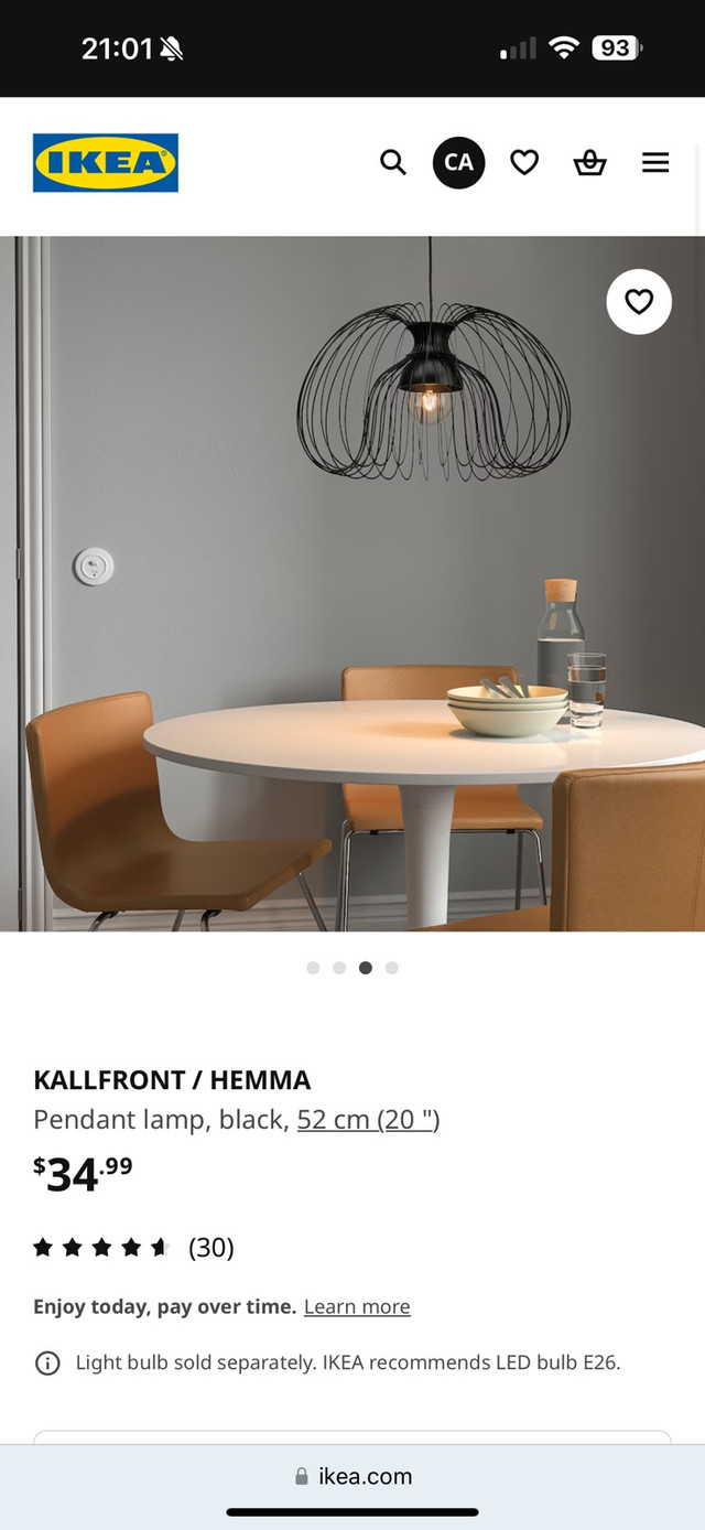 IKEA ceiling pendant lamp for sale