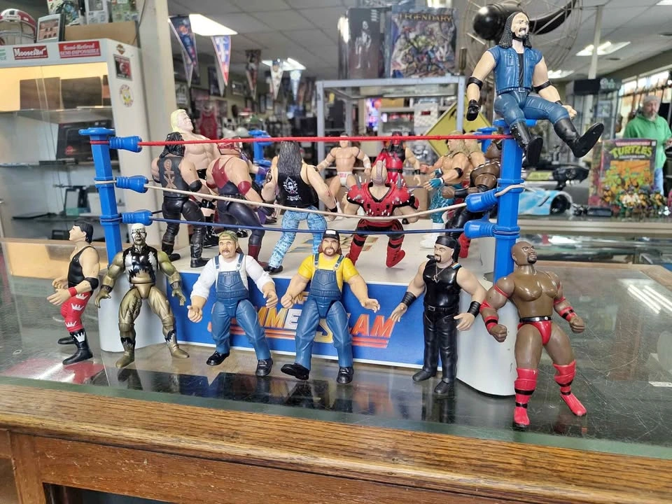Huge collection of vintage wrestling figures
