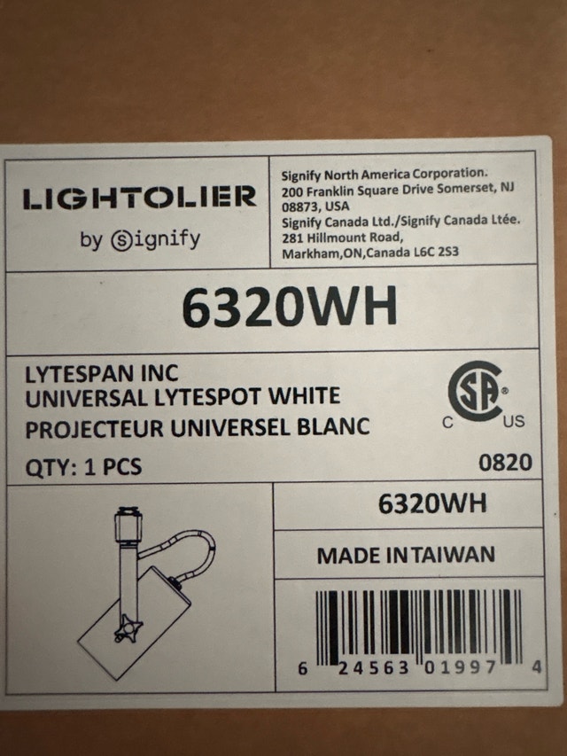 Lightolier 6320WH Universal Lytespot