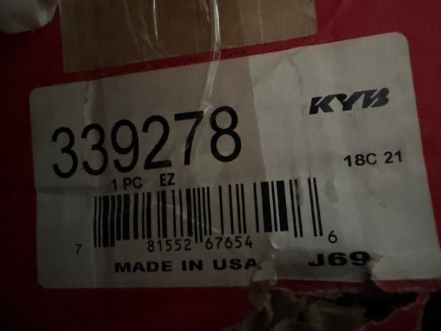 KYB 339278 Excel-G Gas Strut
