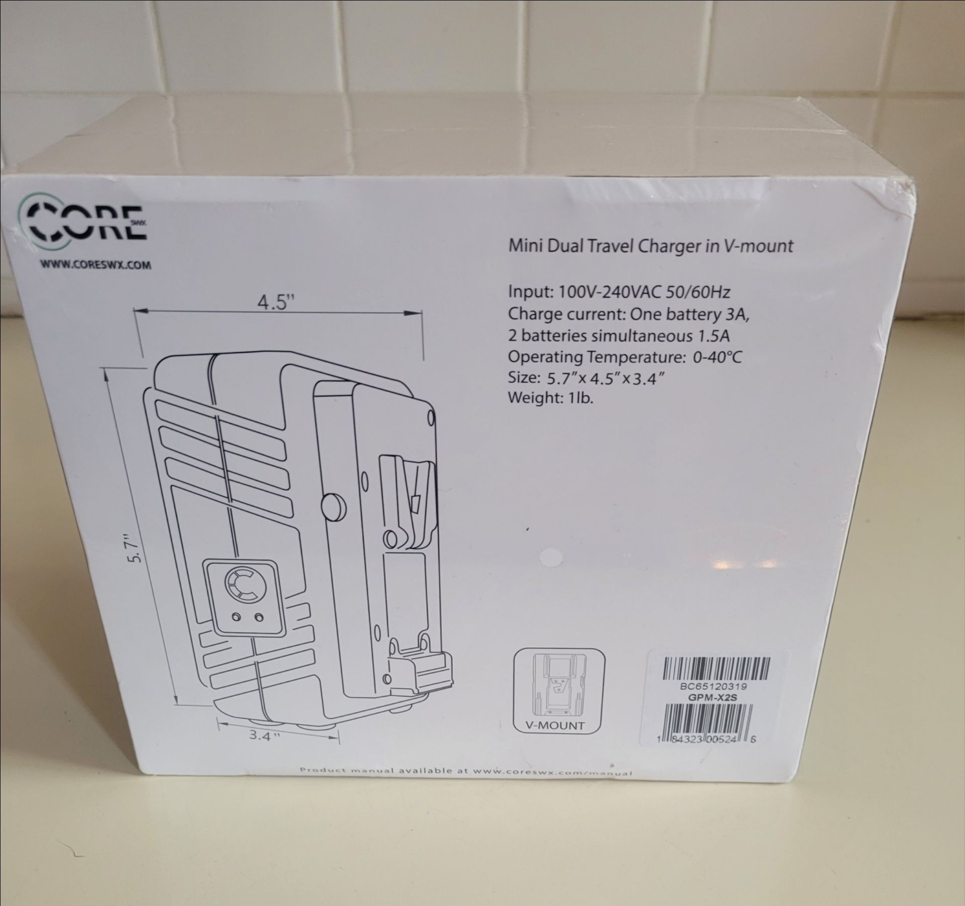 Core SWX GPM-X2 Mini Dual Travel Battery Charger (V-Mount) - photo 3