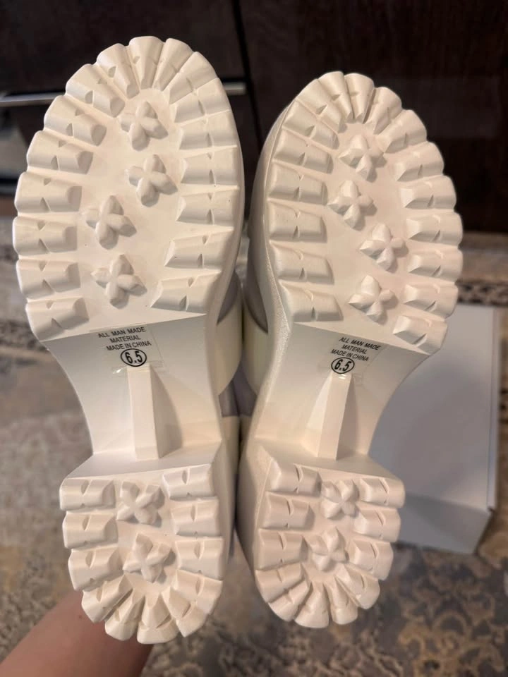 Brand New White Platform Block Heel Sandals – Women’s Size 6.5 - photo 3