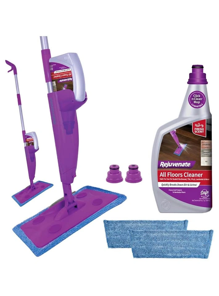 Brand New Rejuvenate Click N Clean Multi-Surface Spray Mop Kit