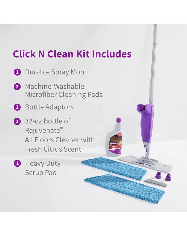 Brand New Rejuvenate Click N Clean Multi-Surface Spray Mop Kit - photo 3