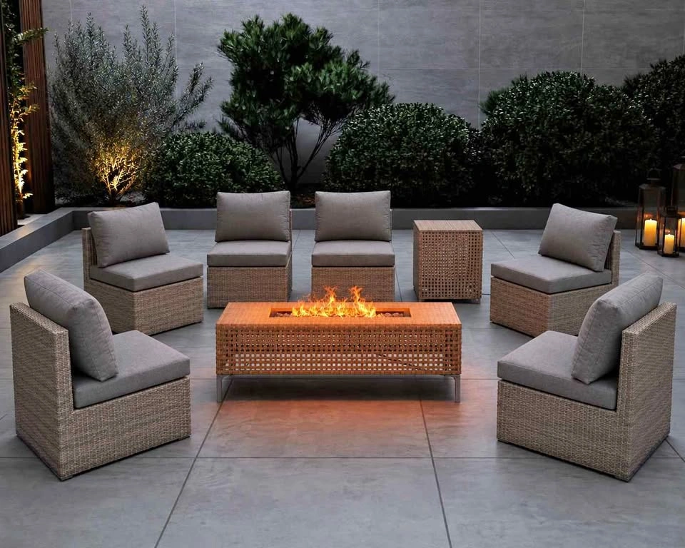 Brand new 8pc patio conversation set. Assembled.
