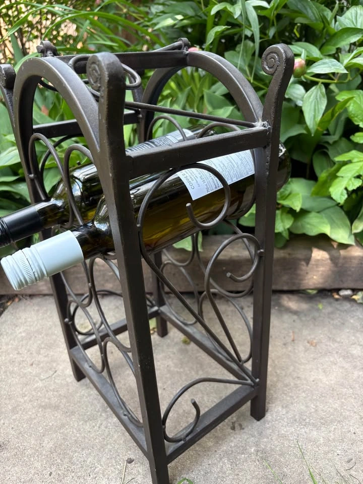 Wrought Iron 6-Bottle Wine Rack - photo 2