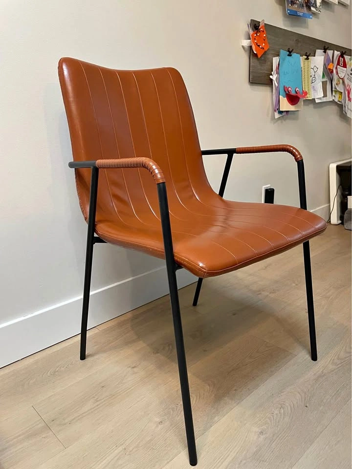 Set of 2 Tariq Brown Dining Chairs - Like New