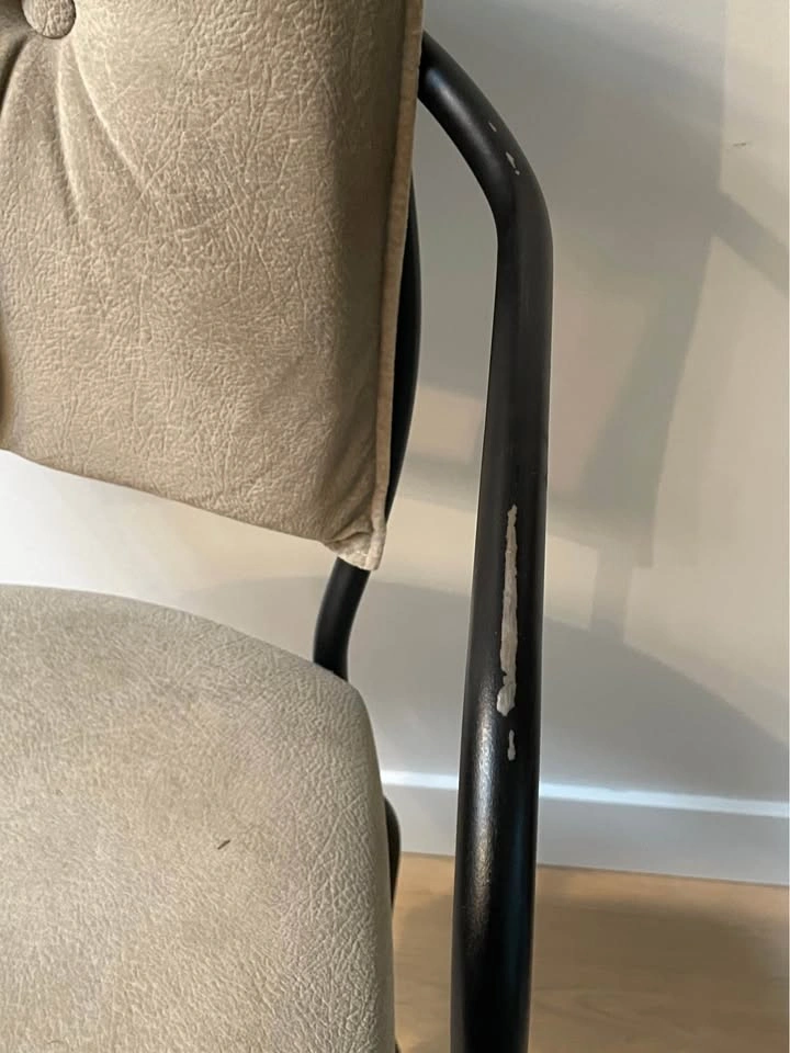 Set of 3 Bar Stools - Black and Greige - photo 3