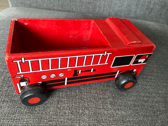 Wooden Fire Truck Toy