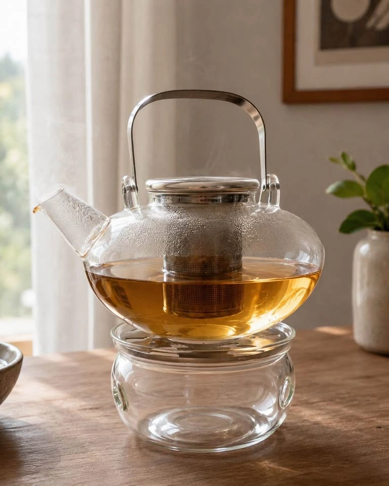 DAVIDsTEA Glass Teapot with Infuser & Warmer Base - photo 2