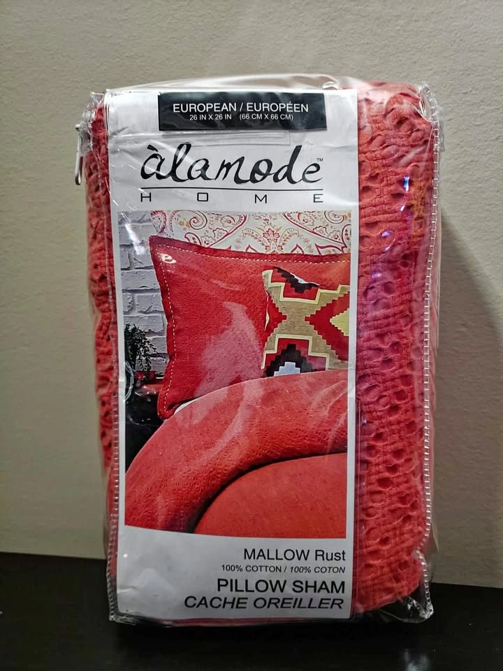 NEW! Alamode Mallow 26x26” Square Cushion Cover or Eurosham