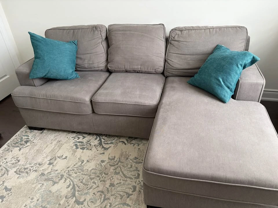 Sectional Sofa Bed with Upgraded Queen Mattress + Pillows - photo 2
