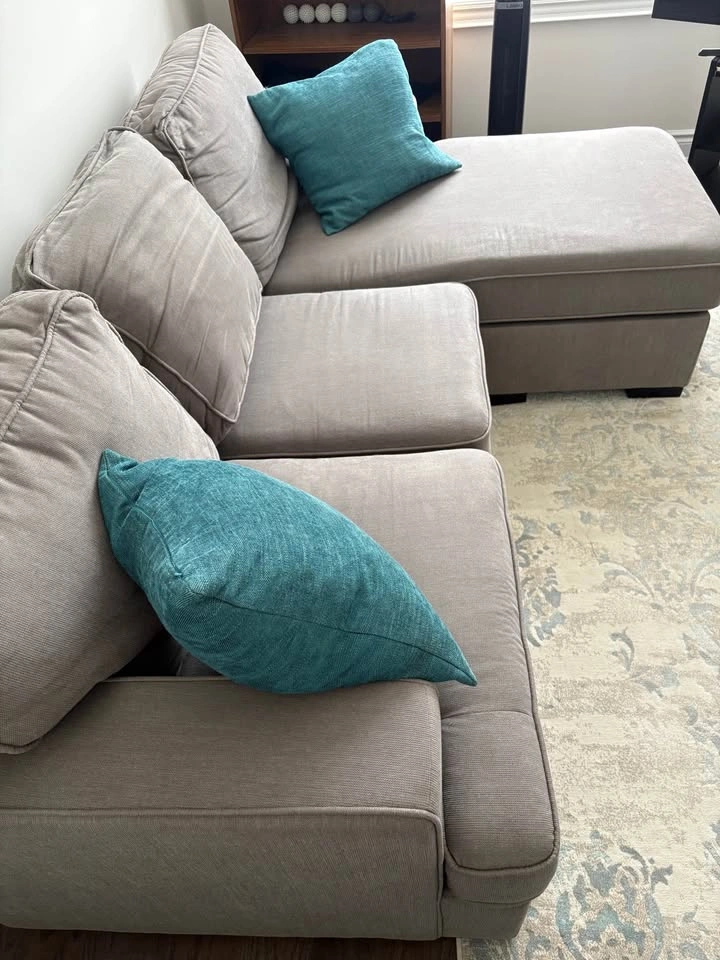 Sectional Sofa Bed with Upgraded Queen Mattress + Pillows - photo 3