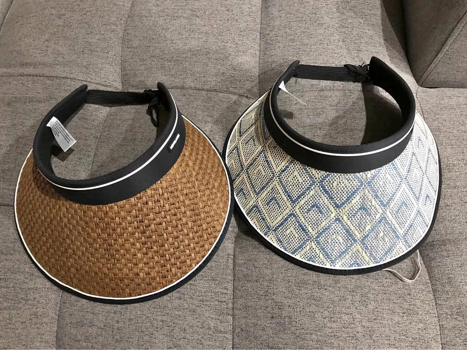 Brand New 2-Pack Woven Straw Sun Visors - Perfect for Summer