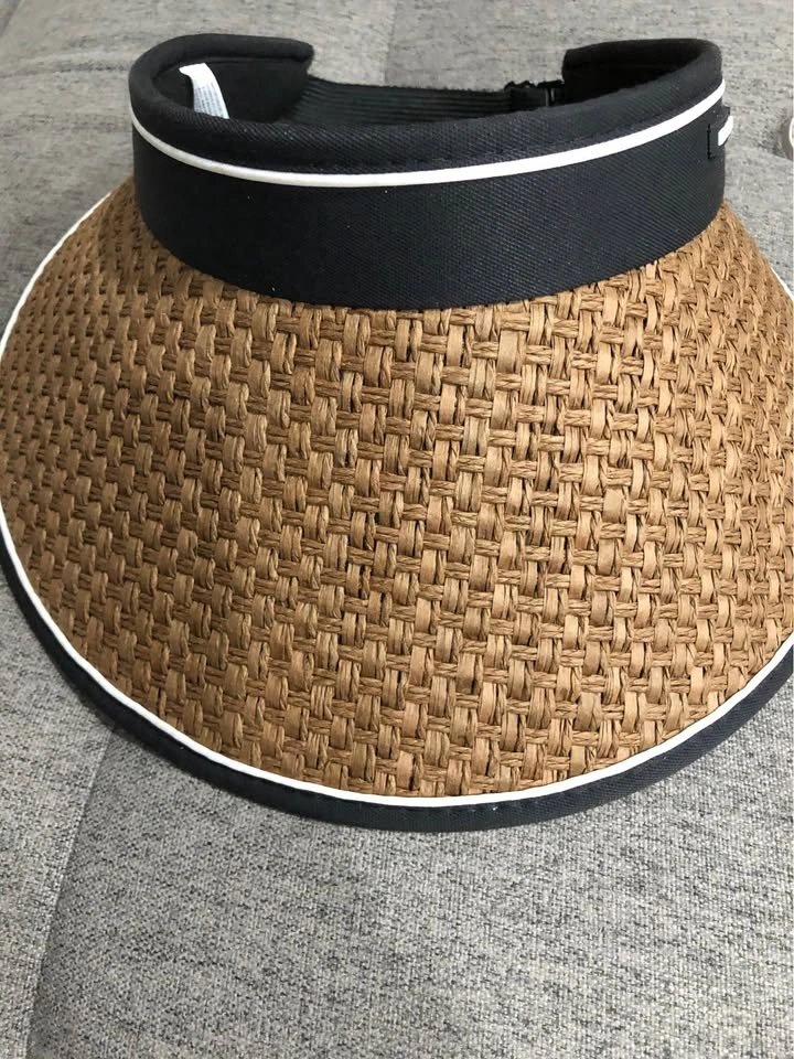 Brand New 2-Pack Woven Straw Sun Visors - Perfect for Summer - photo 3