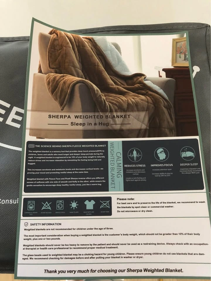 Brand New Sleep in a Hug Weighted Blanket in Case - photo 2