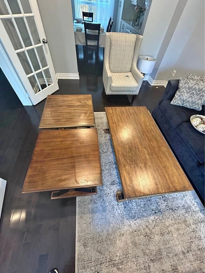 3-Piece Wooden Coffee Table Set