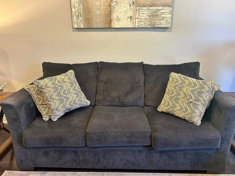 Charcoal Grey Sofa and Loveseat Set