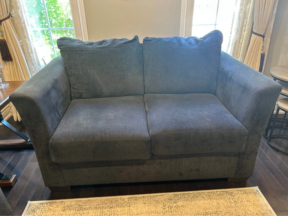 Charcoal Grey Sofa and Loveseat Set - photo 2