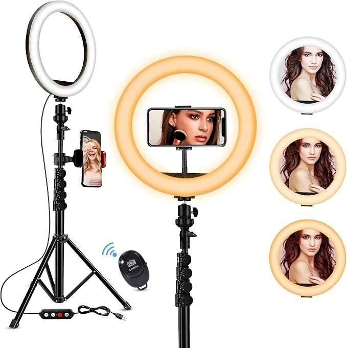 LED Ring Light, 10" Selfie Ring Light with Tripod Stand
