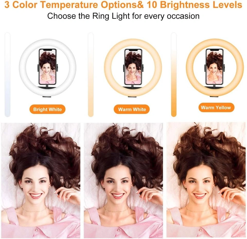 LED Ring Light, 10" Selfie Ring Light with Tripod Stand - photo 2