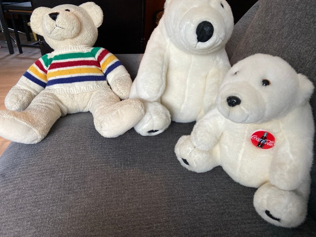 Hudson's Bay and Coca-Cola Plush Bears