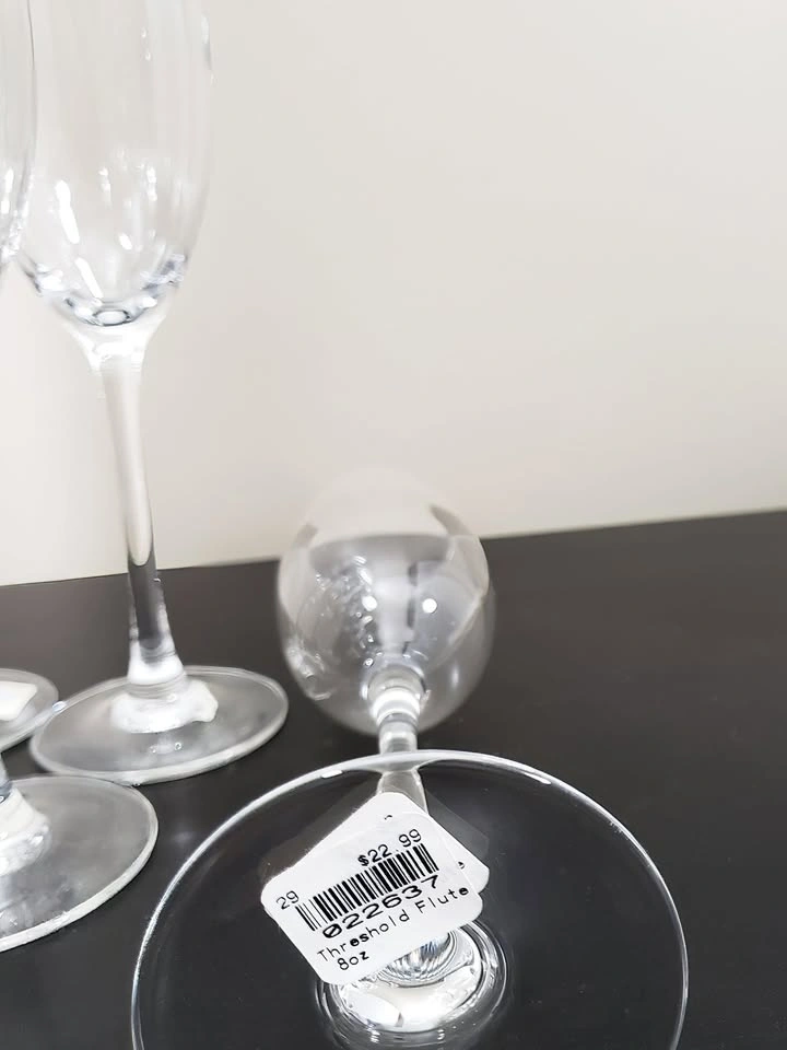BRAND NEW! 8 Threshold Champagne Flutes 16 oz (Engravable glass) - photo 3