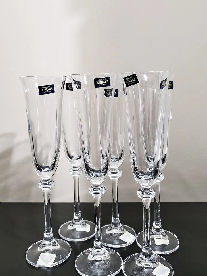 Crystalite Bohemia Flutes & Wine Glasses Set