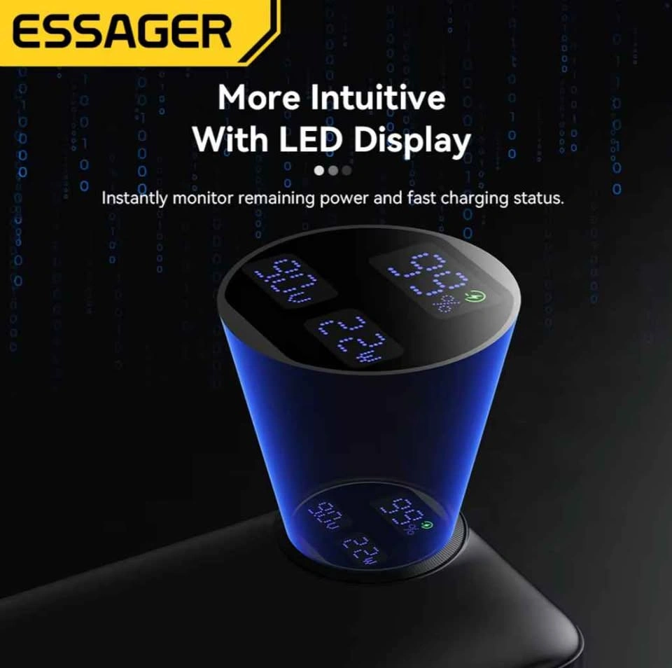 Essager 10000mAh 22.5W Power Bank with Built-in Cables - photo 4