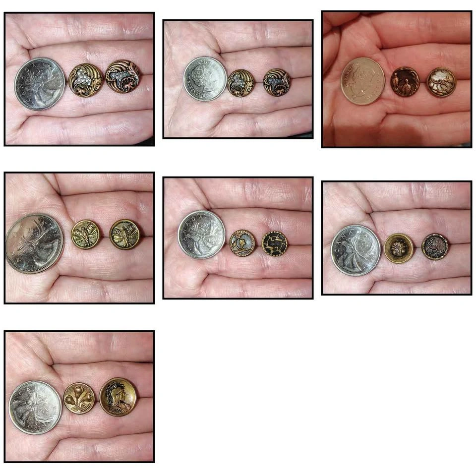 Antique Buttons Please See All Photos For Them All